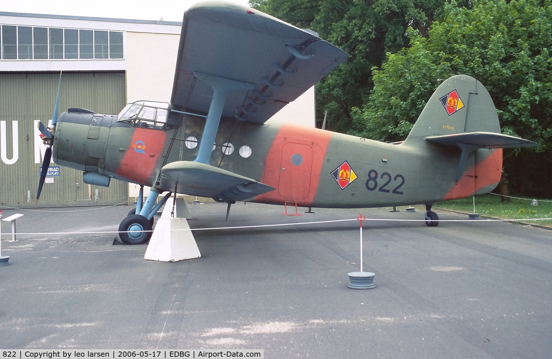 822, 1962 Antonov An-2T C/N 117047312, Berlin Gatow Museum 17.5.2006