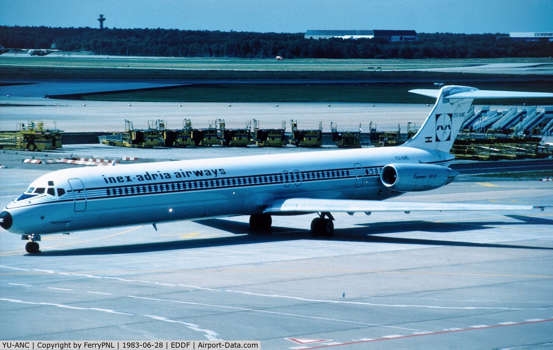 YU-ANC, 1981 McDonnell Douglas MD-82 (DC-9-82) C/N 48087, Inex Adria MD82