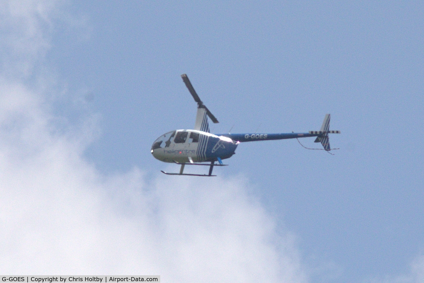 G-GOES, 2005 Robinson R44 Raven II C/N 10942, Over Potters Bar, Herts now based at Leicester Airport