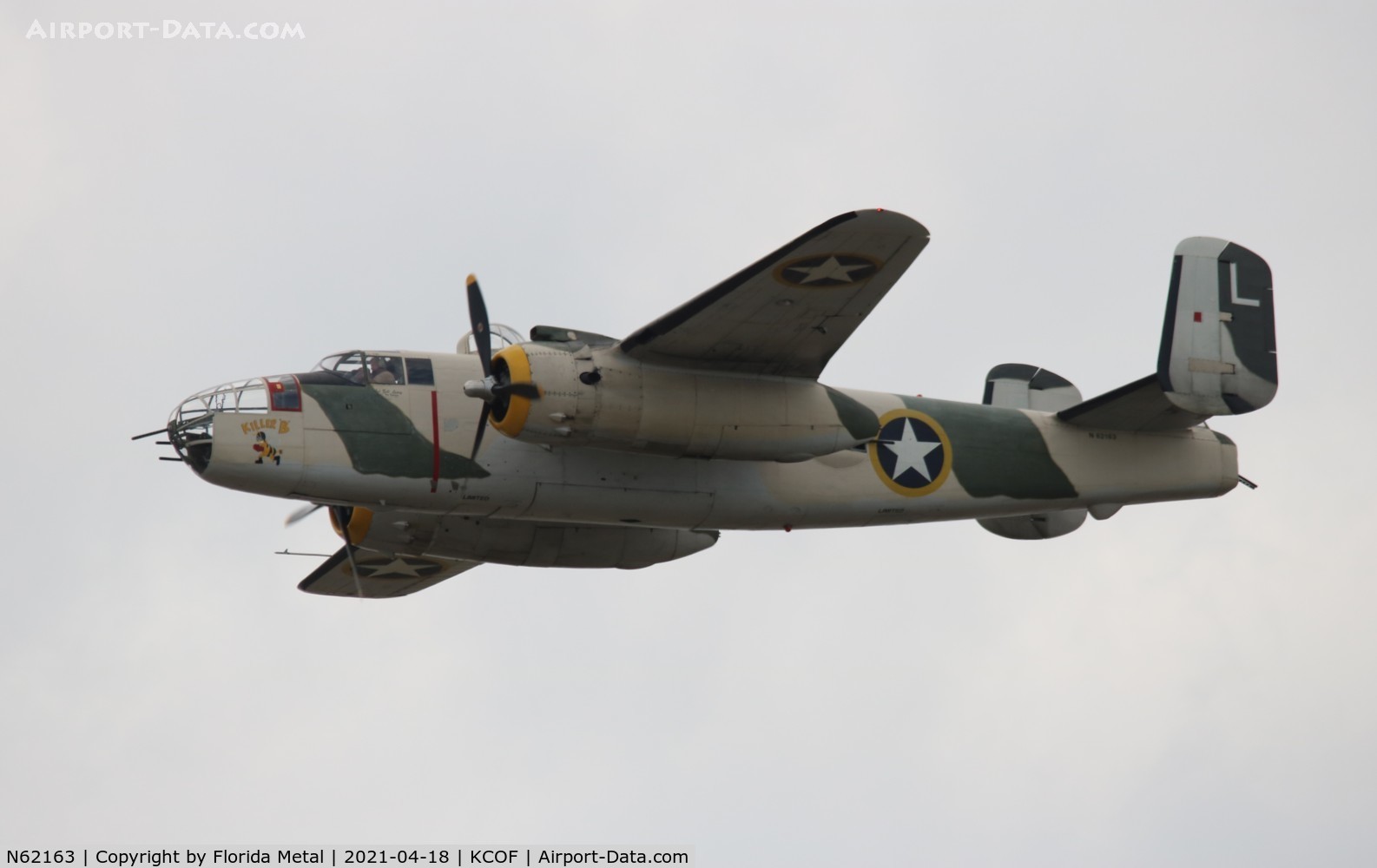 N62163, 1944 North American B-25J Mitchell Mitchell C/N 108-47451, Cocoa Beach Airshow 2021