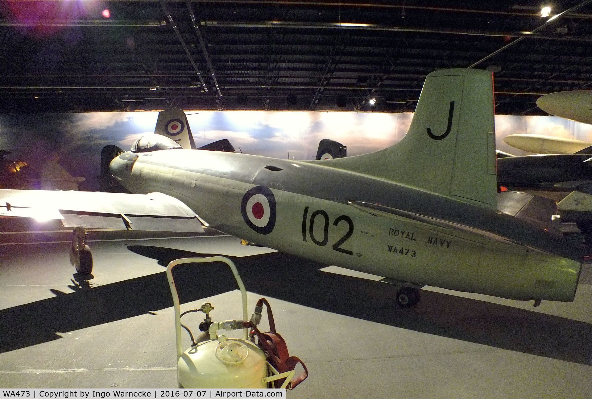 WA473, Supermarine Attacker F.1 C/N Not found WA473, Supermarine Attacker F1 at the FAA Museum, Yeovilton