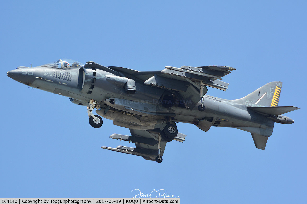 164140, McDonnell Douglas AV-8B Harrier II C/N 213, VMM-264 Demo Jet on practice day