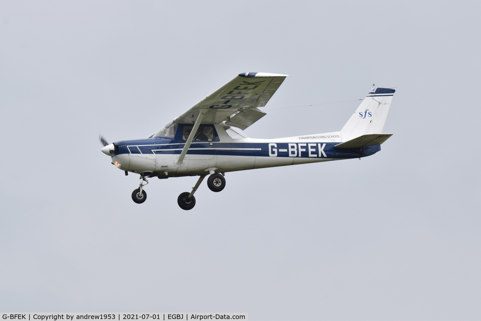 G-BFEK, 1977 Reims F152 C/N 1442, G-BFEK at Gloucestershire Airport.