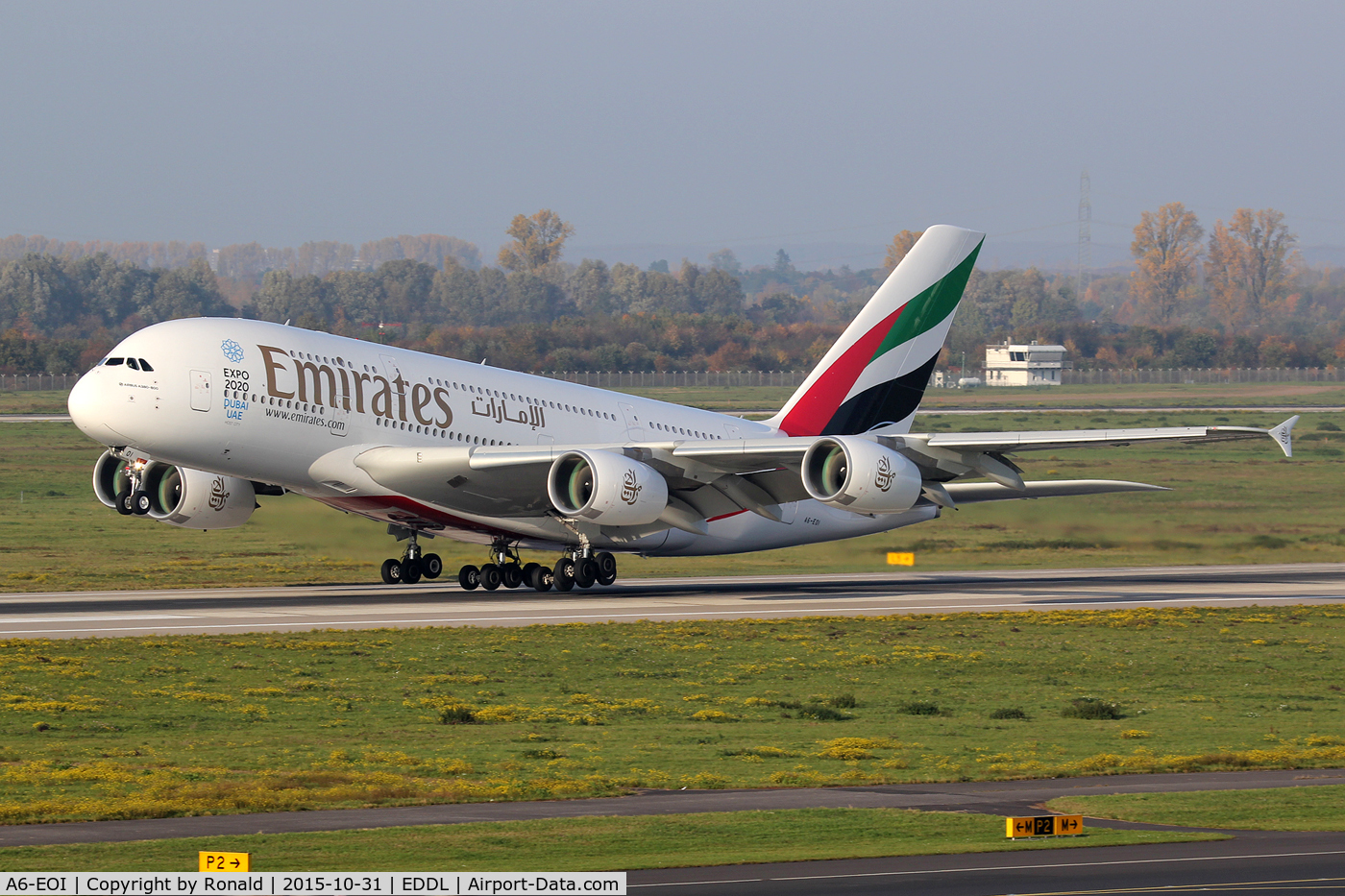 A6-EOI, 2014 Airbus A380-861 C/N 178, at dus