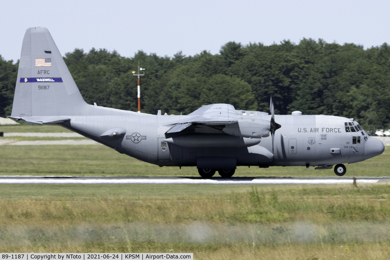 89-1187, 1989 Lockheed C-130H Hercules C/N 382-5196, Plane