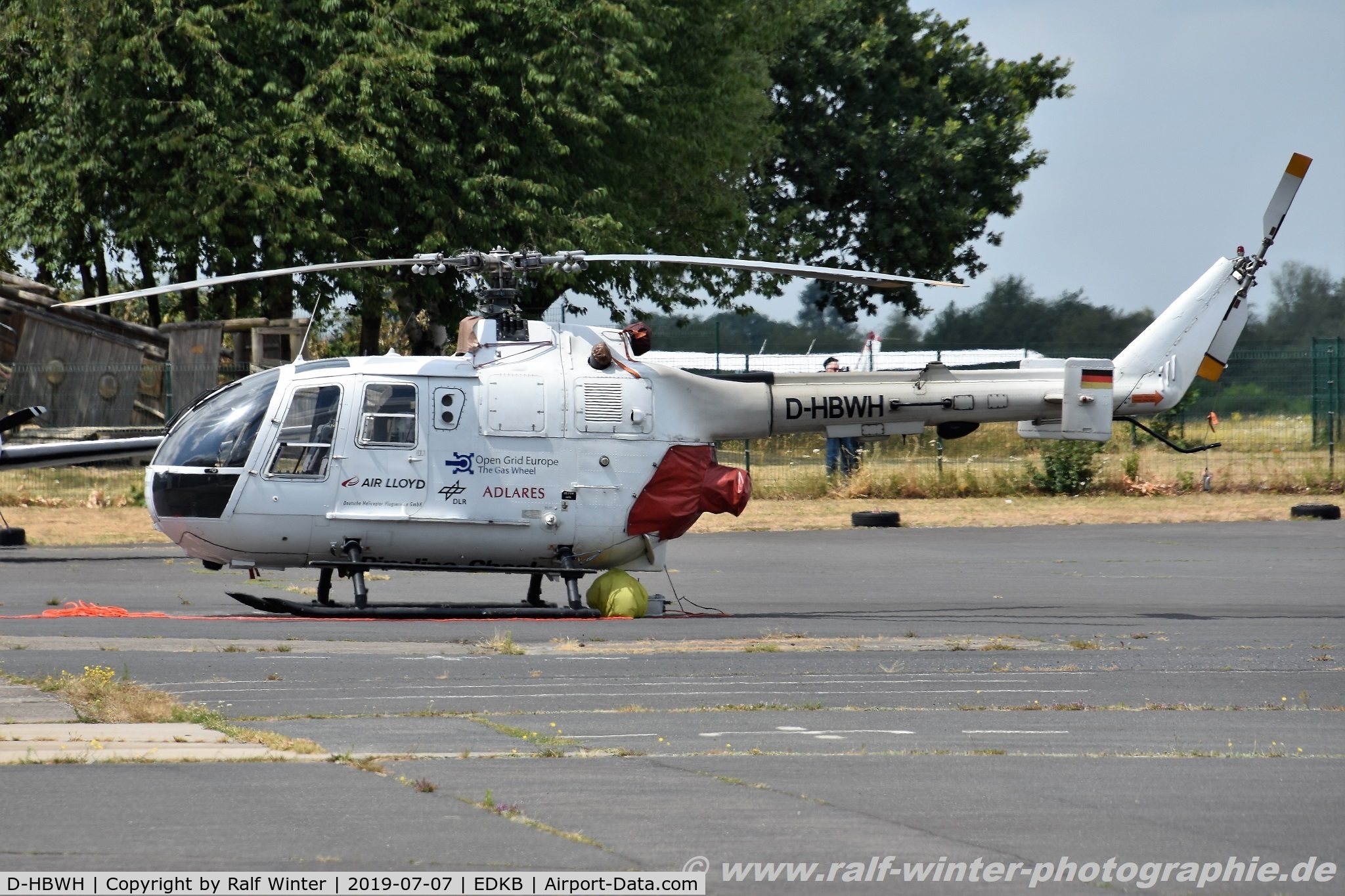 D-HBWH, 1997 MBB Bo-105CBS-5 C/N S-929, MBB Bo-105CBS-5 - Air Lloyd Deutsche Helicopter - S-929 - D-HBWH - 07.07.2019 - EDKB