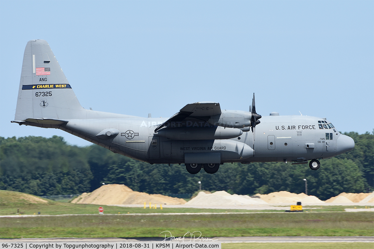 96-7325, 1997 Lockheed C-130H Hercules C/N 382-5434, ANVIL64 landing RW16