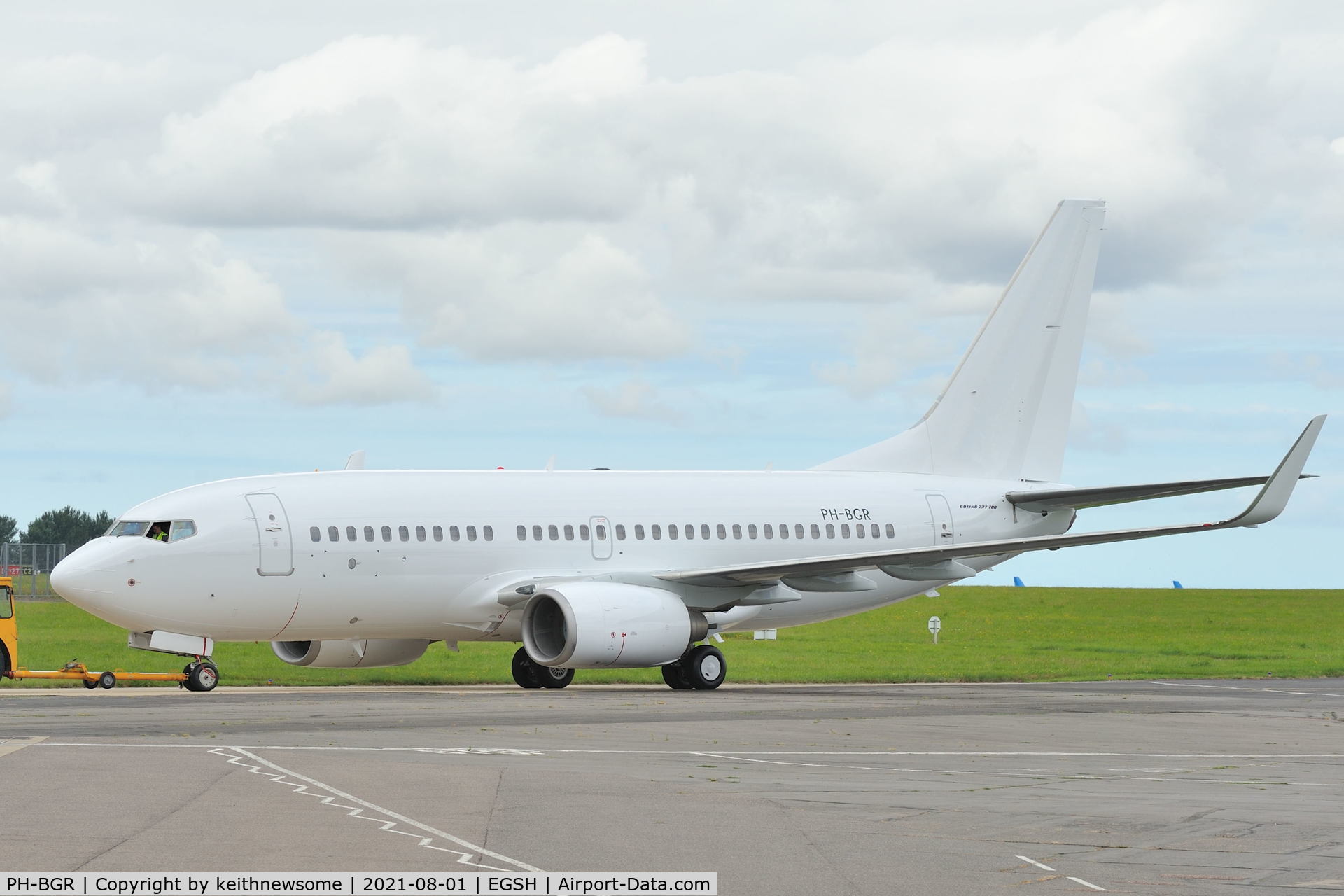 PH-BGR, 2011 Boeing 737-7K2 C/N 39446, Removed from spray shop all over white.