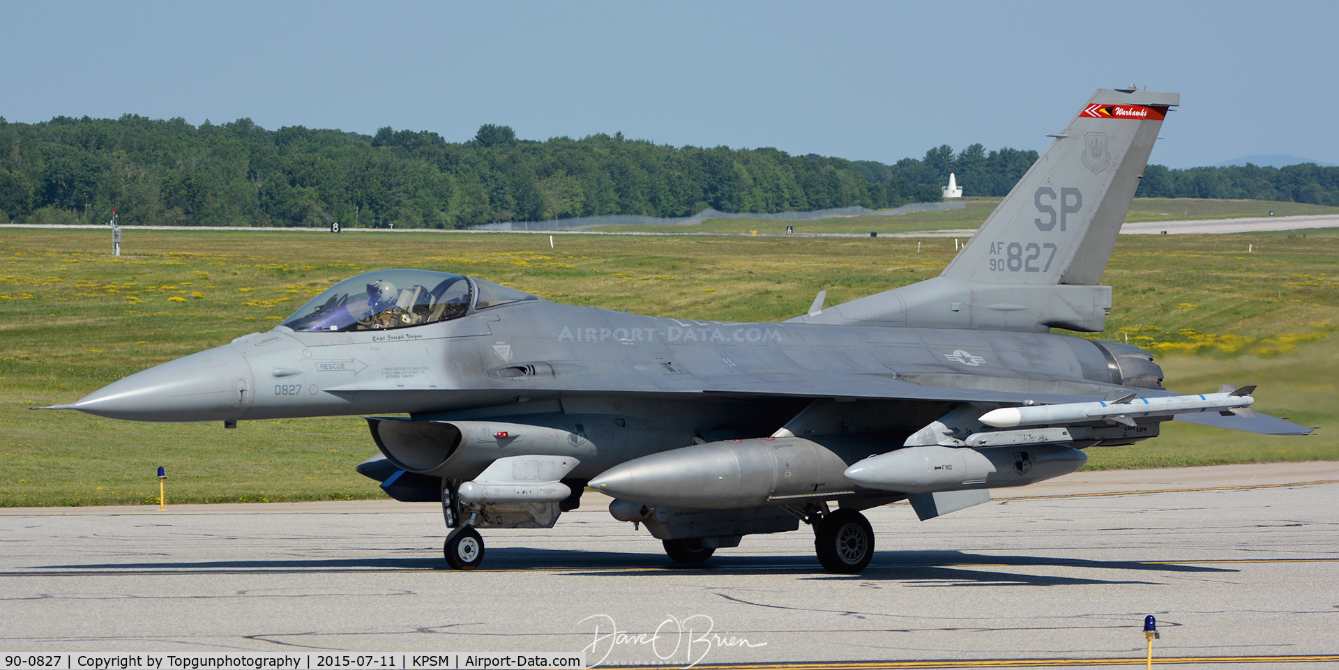 90-0827, 1990 General Dynamics F-16CM Fighting Falcon C/N CC-27, 480th FS