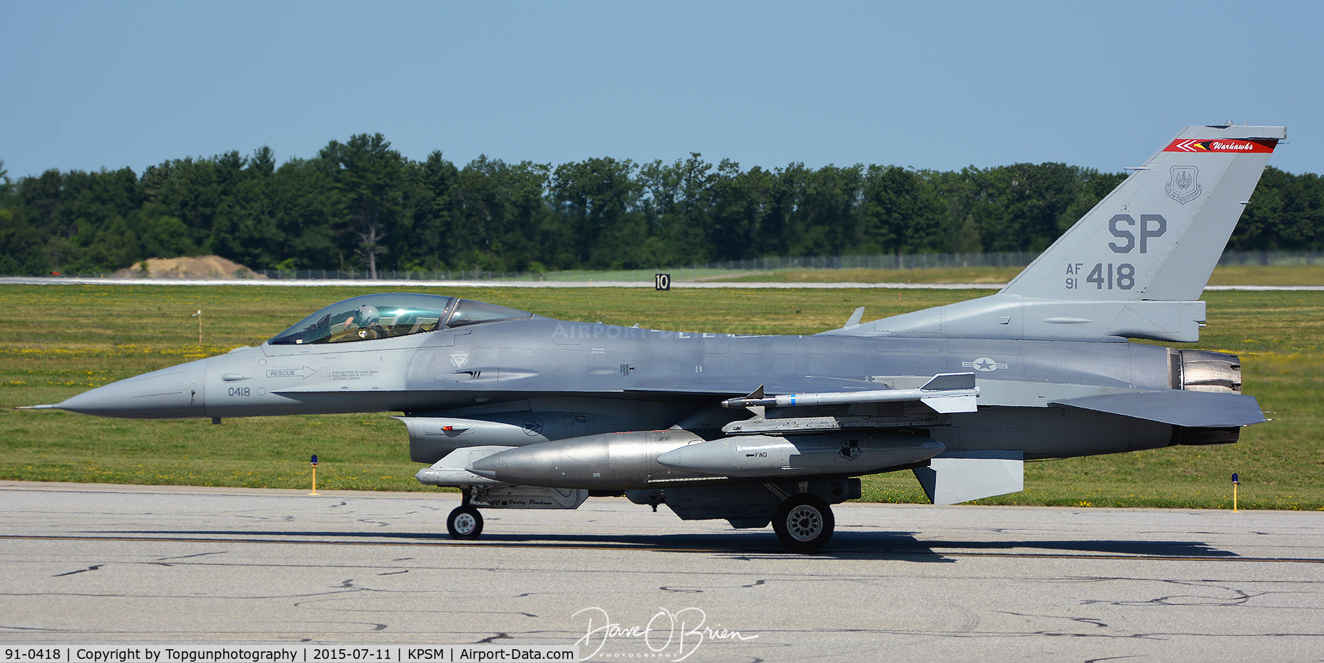 91-0418, General Dynamics F-16CJ Fighting Falcon C/N CC-116, CUBE56 closes out the flight