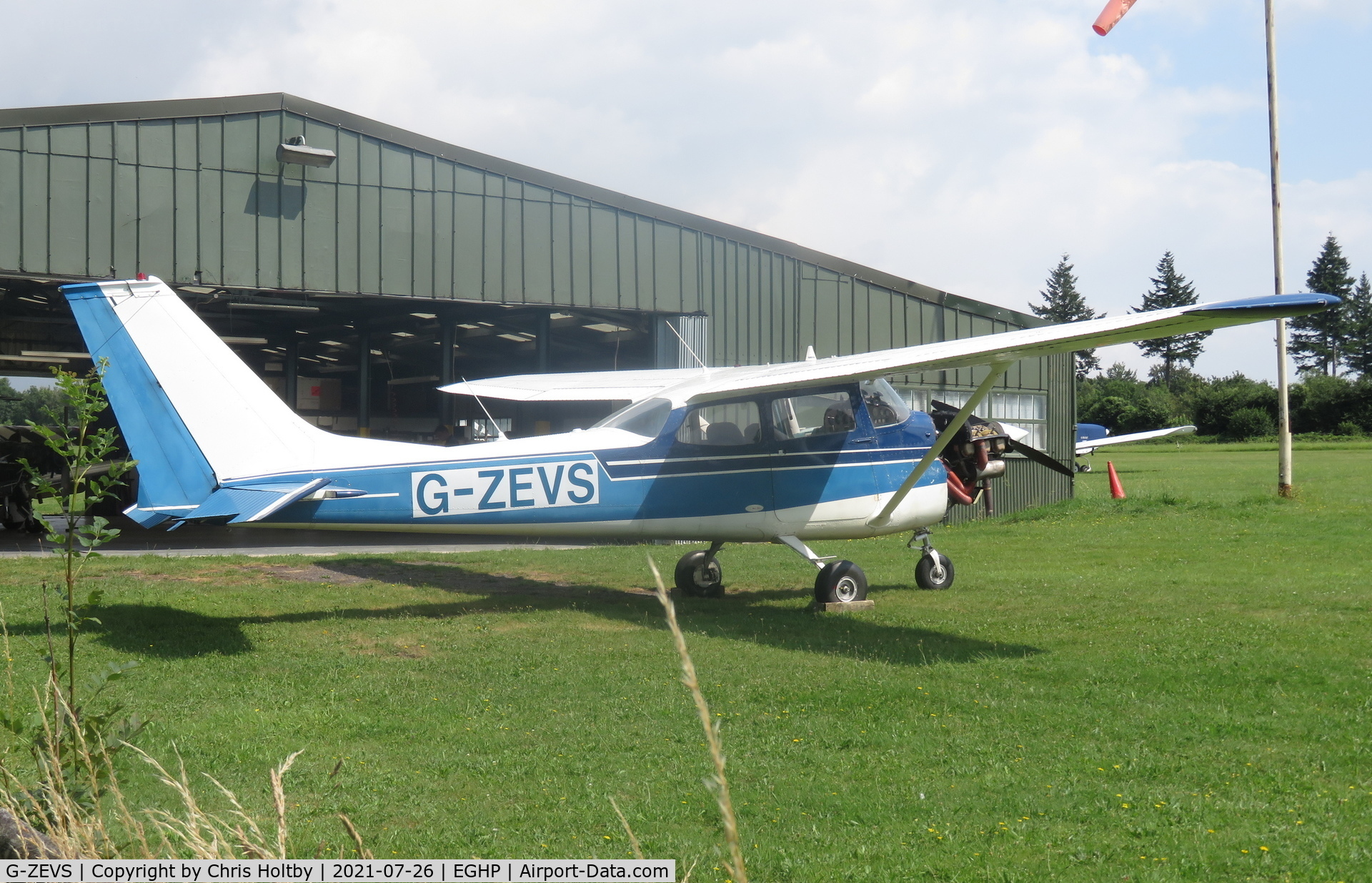 G-ZEVS, 1970 Reims F172H Skyhawk C/N F17200736, Parked at its base at Popham Airfield Hants.