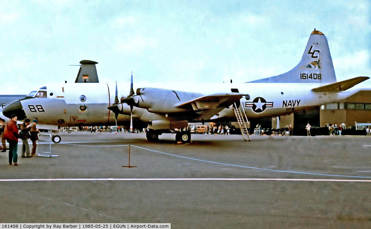 161408, 1982 Lockheed P-3C Orion C/N 285A-5746, 161408   Lockheed P-3C II-5 Orion [5746] (United States Navy) RAF Mildenhall~G 25/05/1985