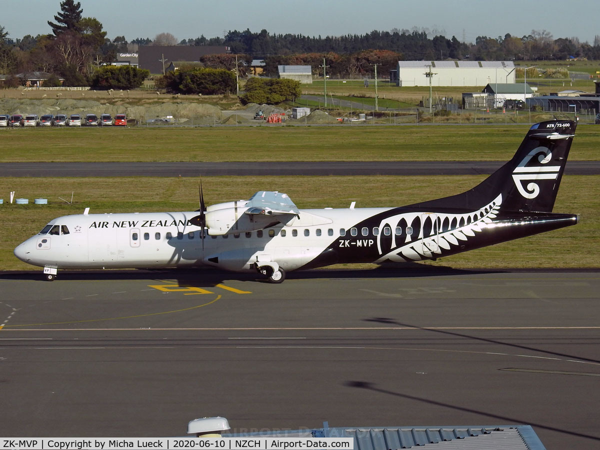 ZK-MVP, 2017 ATR 72-600 C/N 1444, At Christchurch