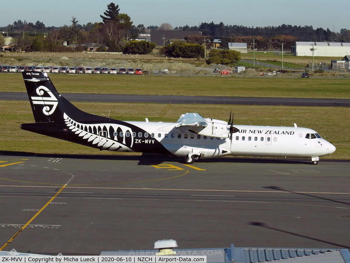 ZK-MVV, 2018 ATR 72-212A C/N 1507, At Christchurch