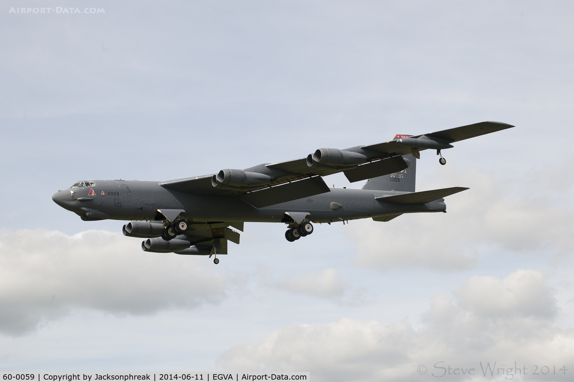 60-0059, 1960 Boeing B-52H Stratofortress C/N 464424, On finals at RAF Fairford, UK