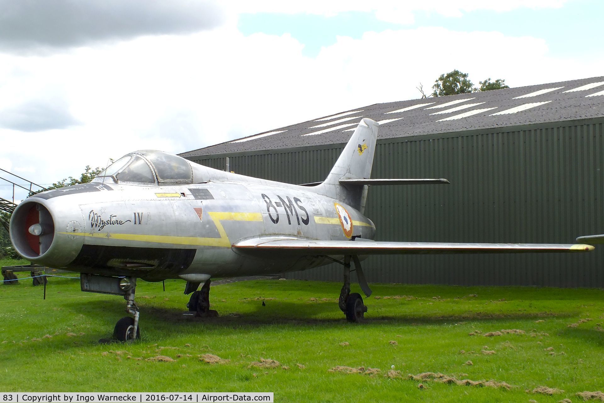 83, Dassault MD-454 Mystere IVA C/N 83, Dassault Mystere IV A at the Newark Air Museum