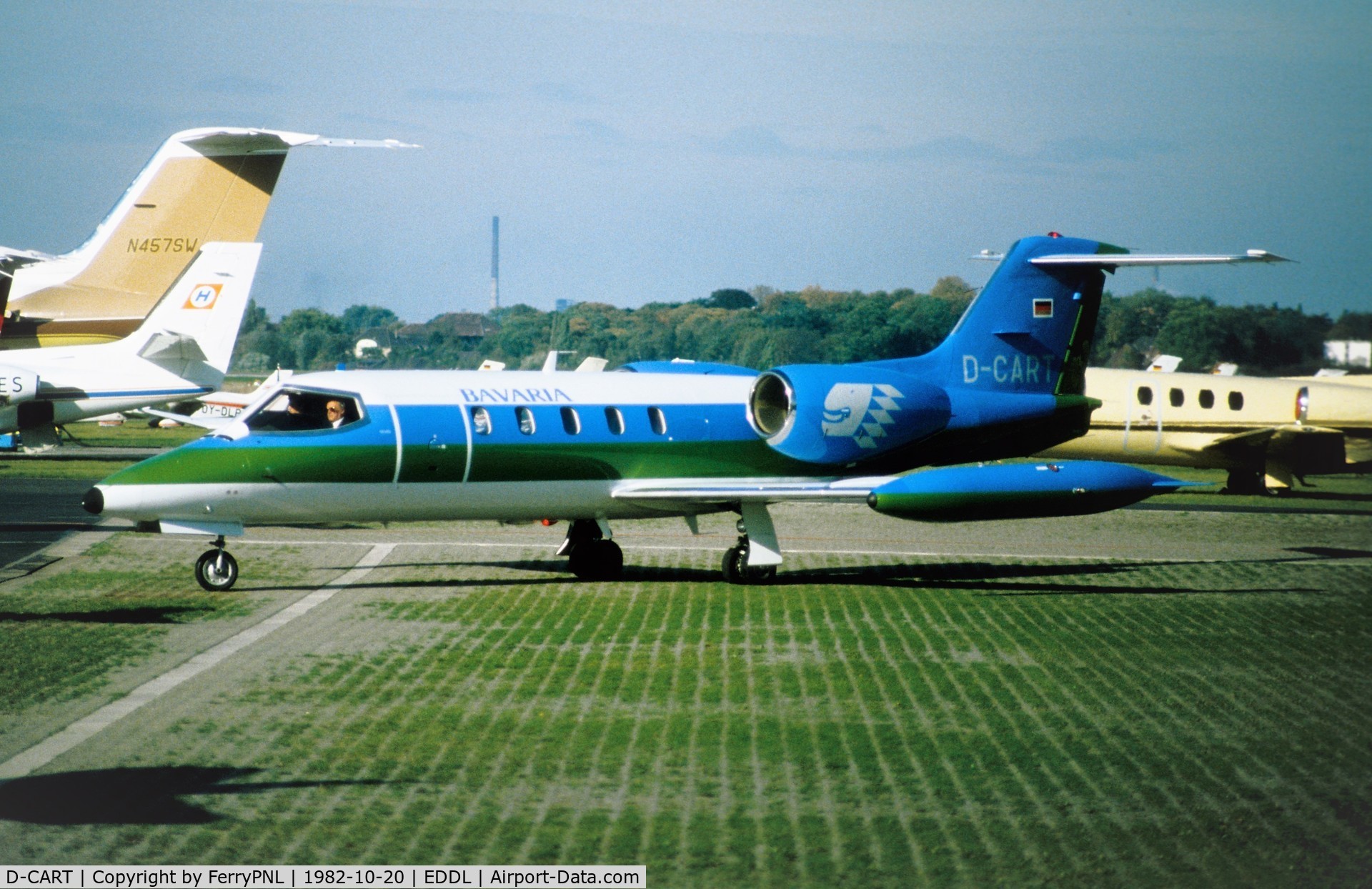 D-CART, 1980 Learjet 35A C/N 354, Bavaria Lj35A arriving at GAT DUS