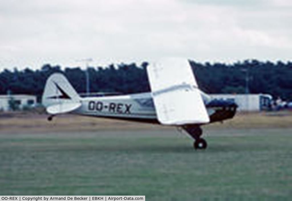 OO-REX, 1944 Piper L-4J Grasshopper (J3C-65D) C/N 12416, at EBKH Keiheuvel Belgium.