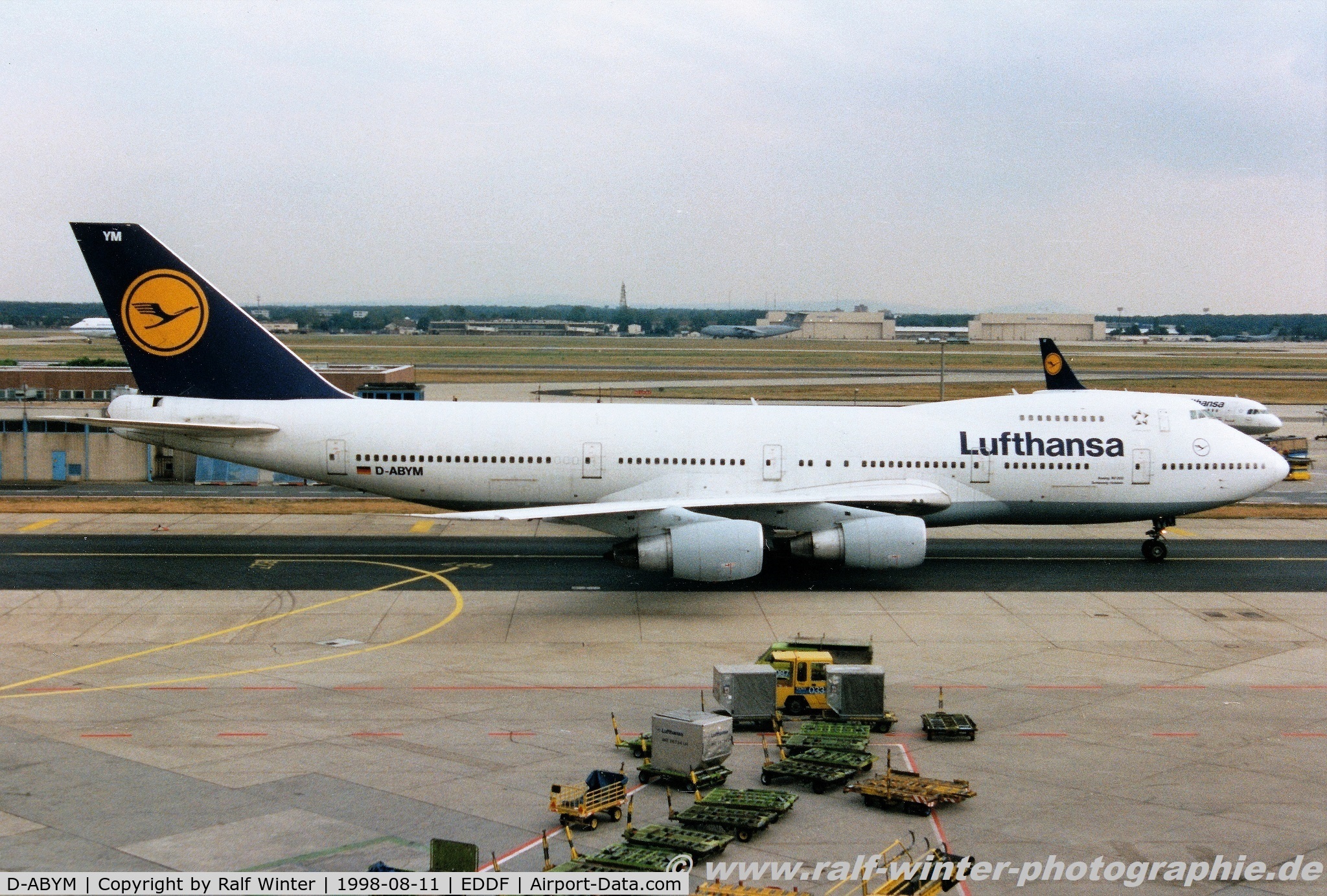 D-ABYM, 1978 Boeing 747-230BM C/N 21588, Boeing 747-230B(M) - LH DLH Lufthansa 'Schleswig-Holstein' - 21588 - D-ABYM - 08.1998 - FRA