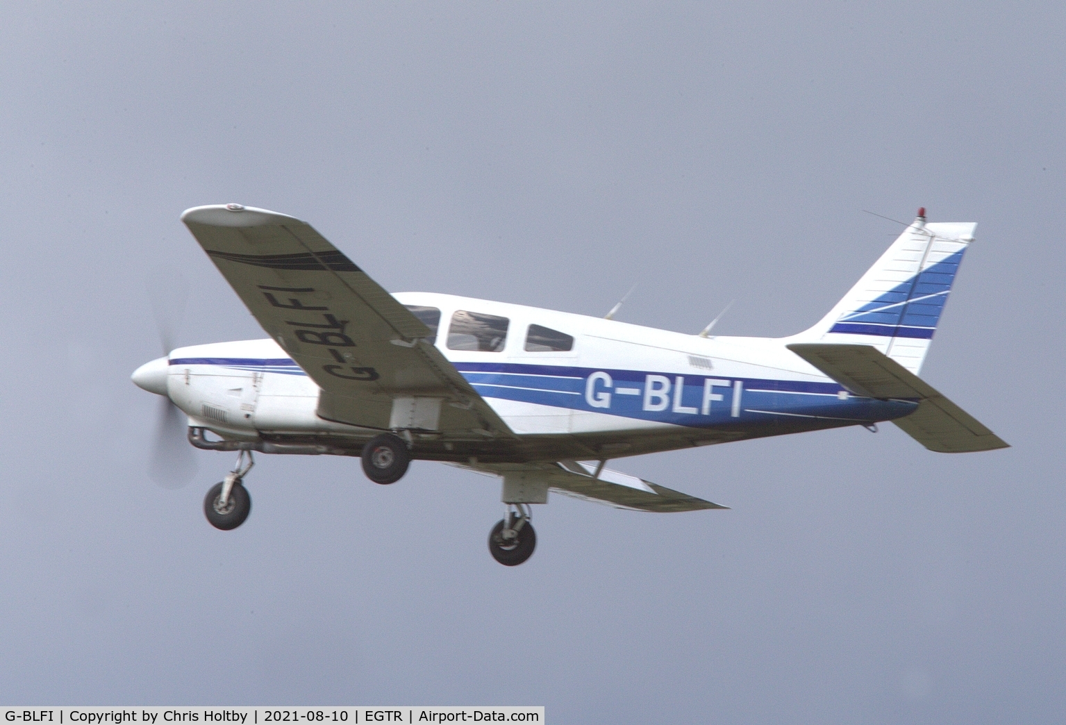 G-BLFI, 1984 Piper PA-28-181 Cherokee Archer II C/N 28-8490034, Taking off from Elstree