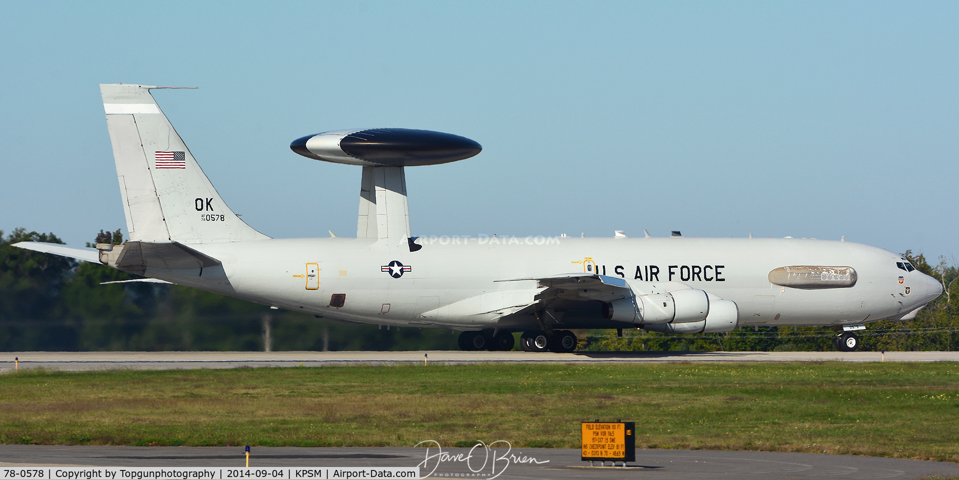 78-0578, 1978 Boeing E-3B Sentry C/N 21754, 960th AACS out of Tinker AFB, OK