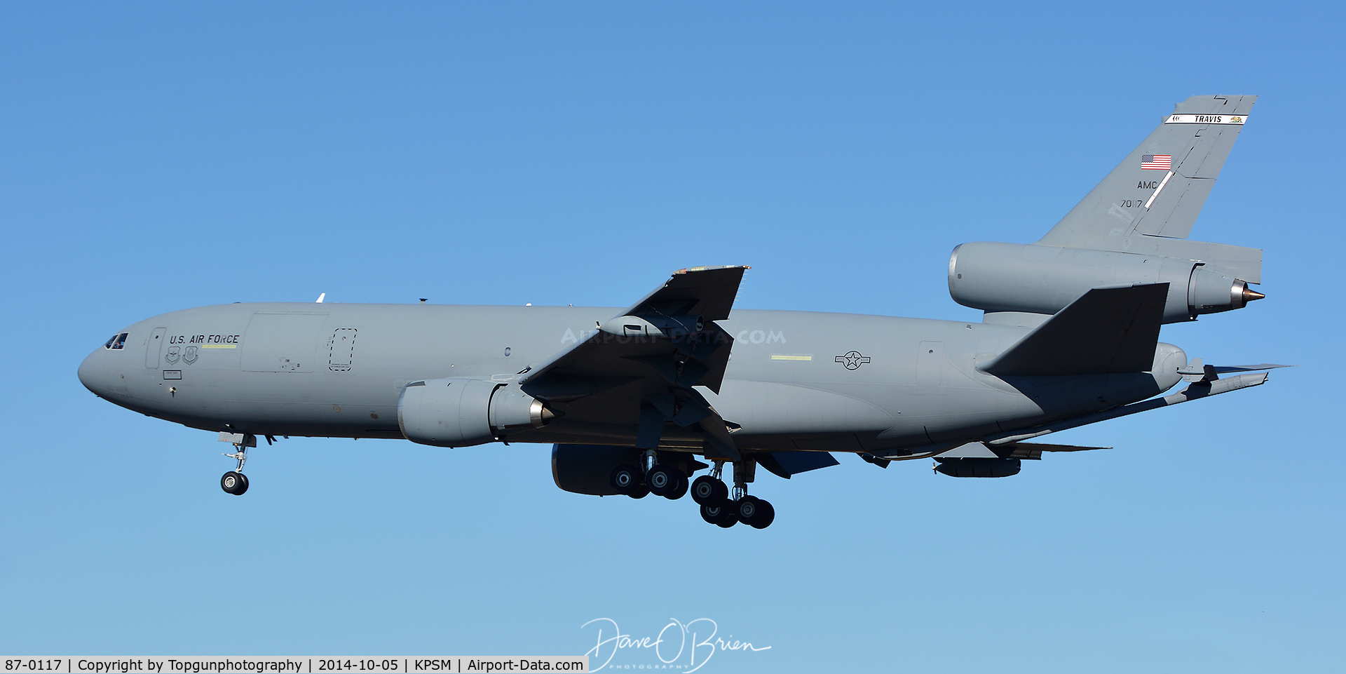 87-0117, 1987 McDonnell Douglas KC-10A Extender C/N 48303, BLUE61 bringing TREND61 Flight back from overseas.