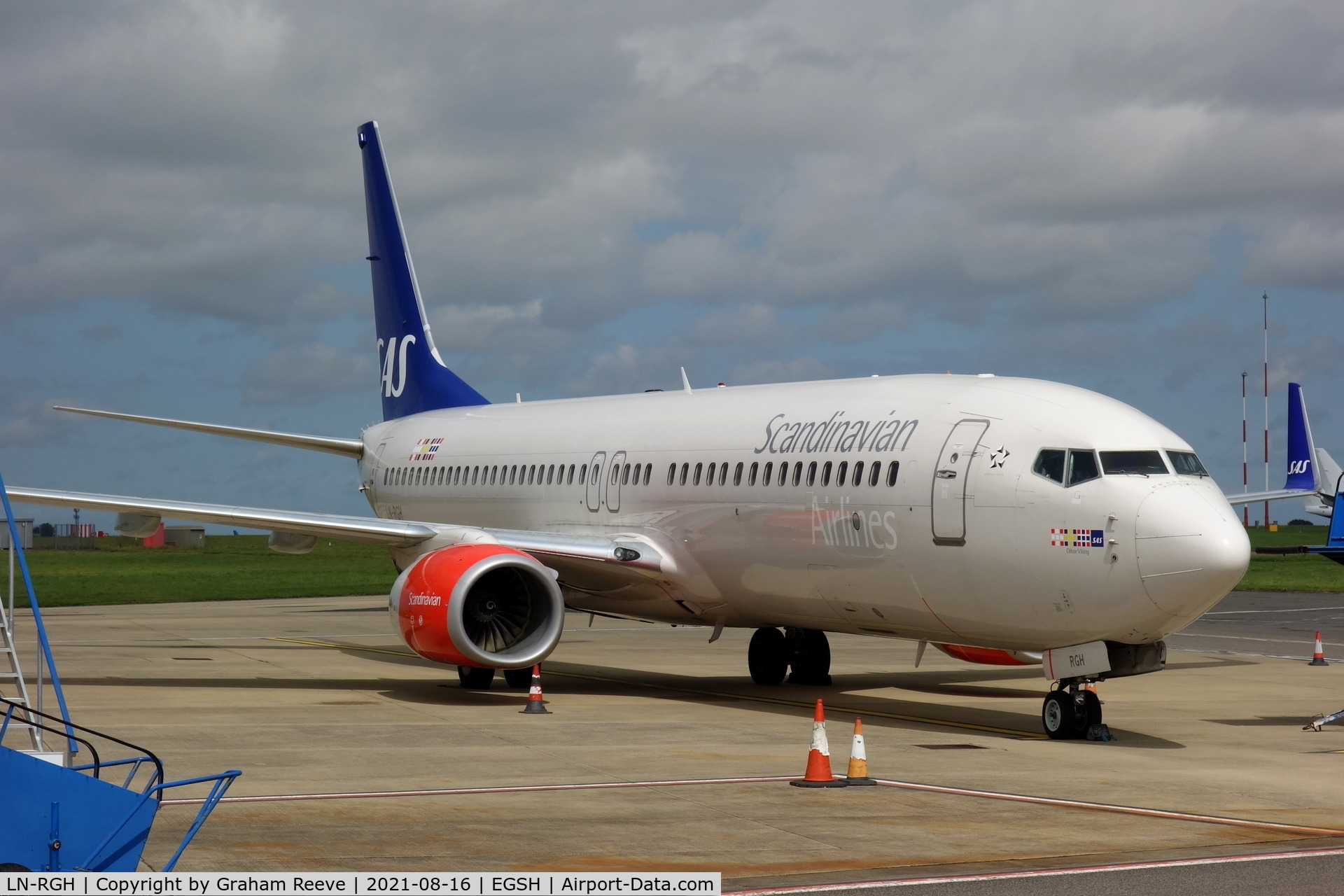 LN-RGH, 2013 Boeing 737-86N C/N 41266, Parked on stand 6, at Norwich.