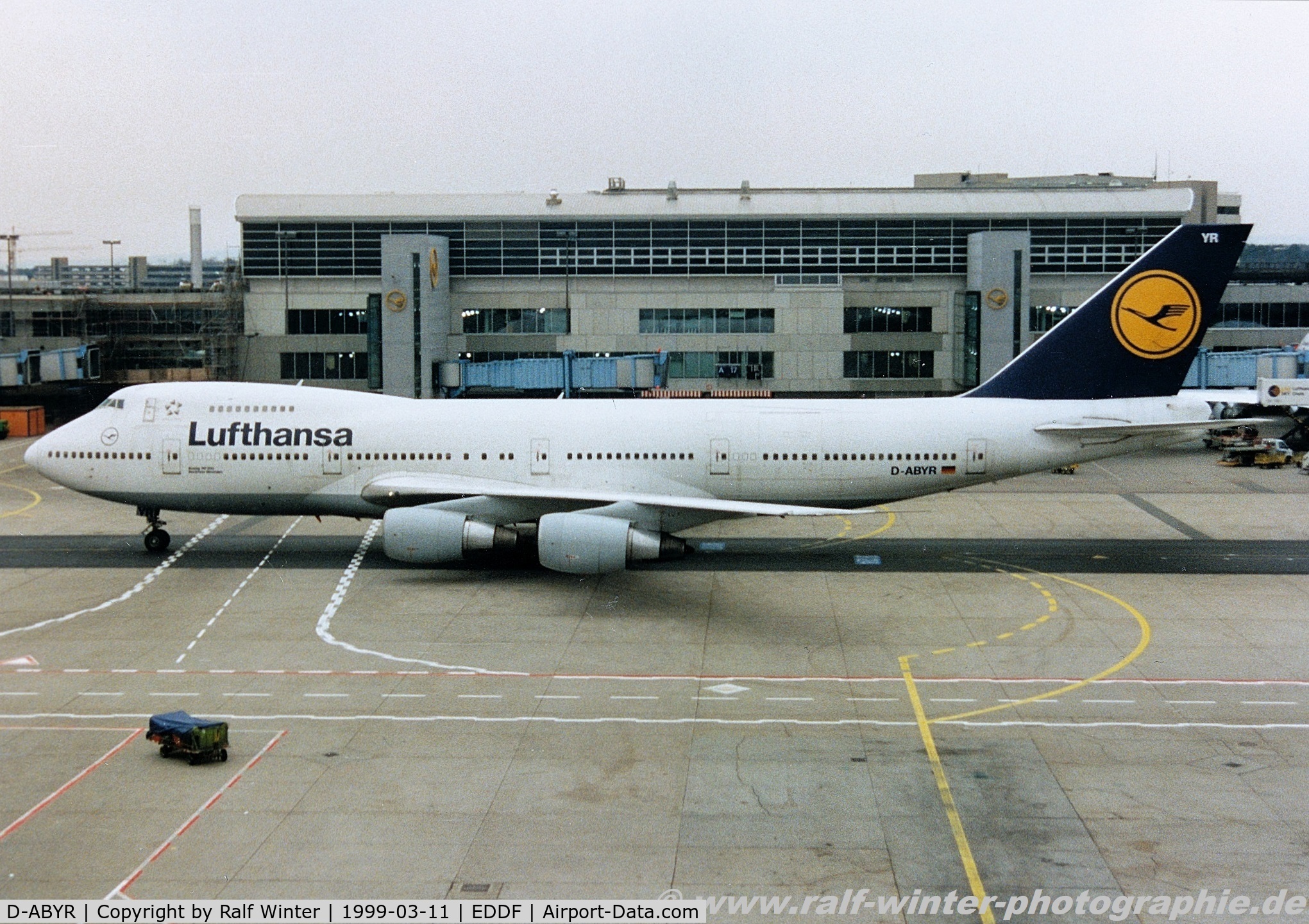 D-ABYR, 1978 Boeing 747-230BM C/N 21643, Boeing 747-230B(M) - LH DLH Lufthansa 'Nordrhein-Westfalen'- 21643 - D-ABYR - 03.1999 - FRA
