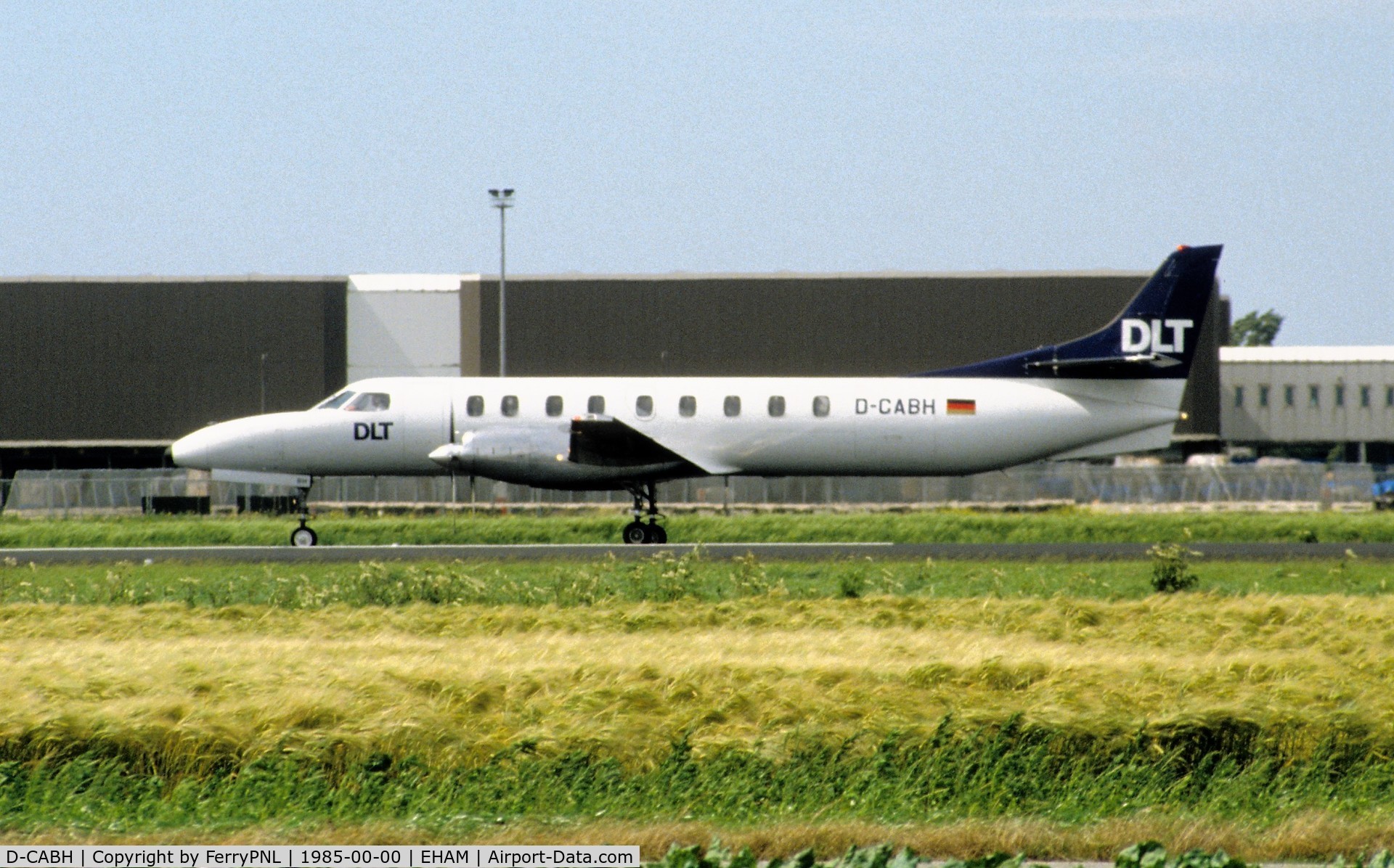 D-CABH, 1983 Fairchild SA-227AC Metro III C/N AC-553, DLT SA227 departing AMS