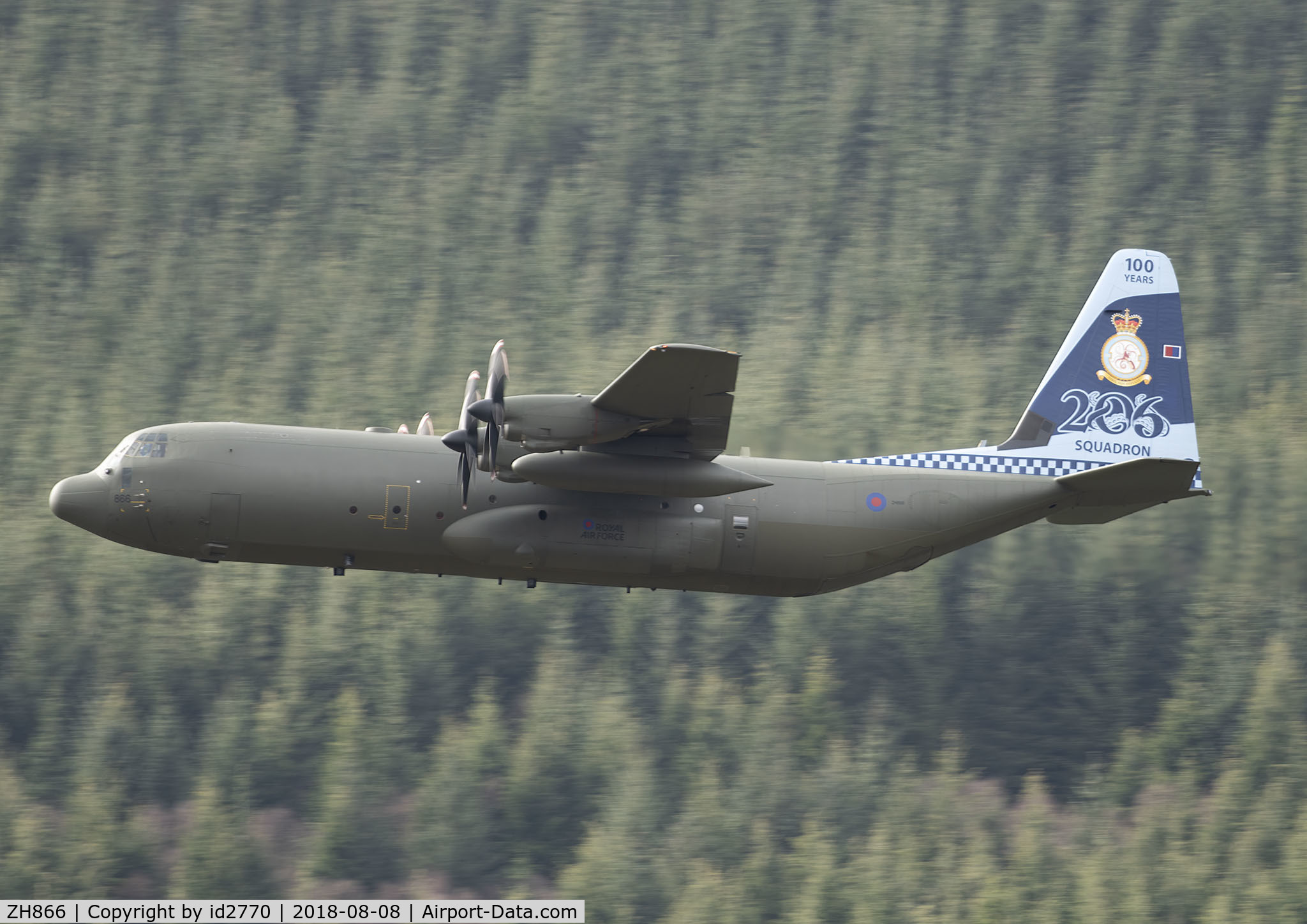 ZH866, 1996 Lockheed Martin C-130J-30 Hercules C.4 C/N 382-5414, Low Level Wales