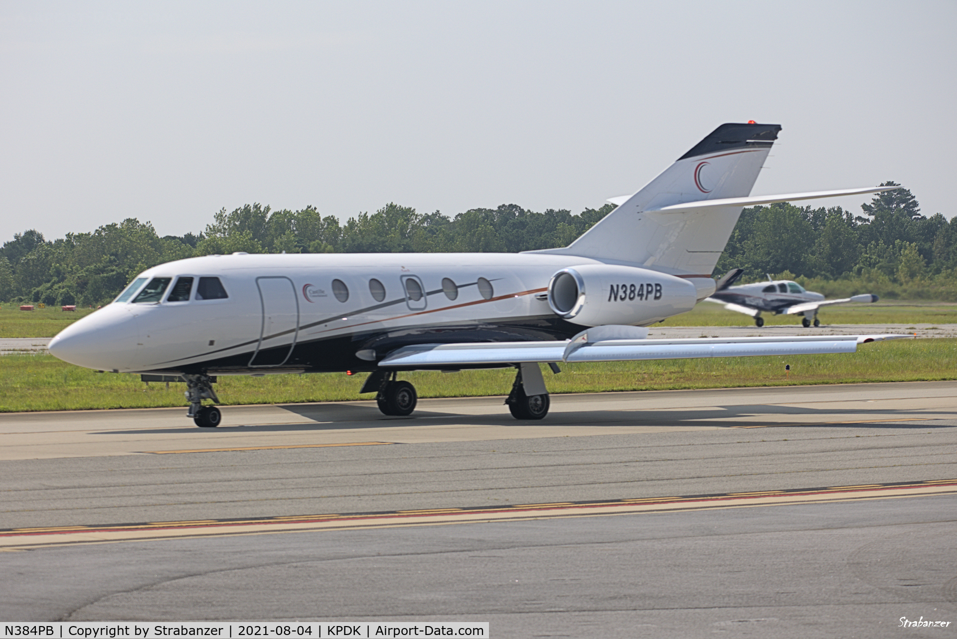 N384PB, 1980 Dassault Falcon (Mystere) 20 C/N 384, Taxiing in at KPDK