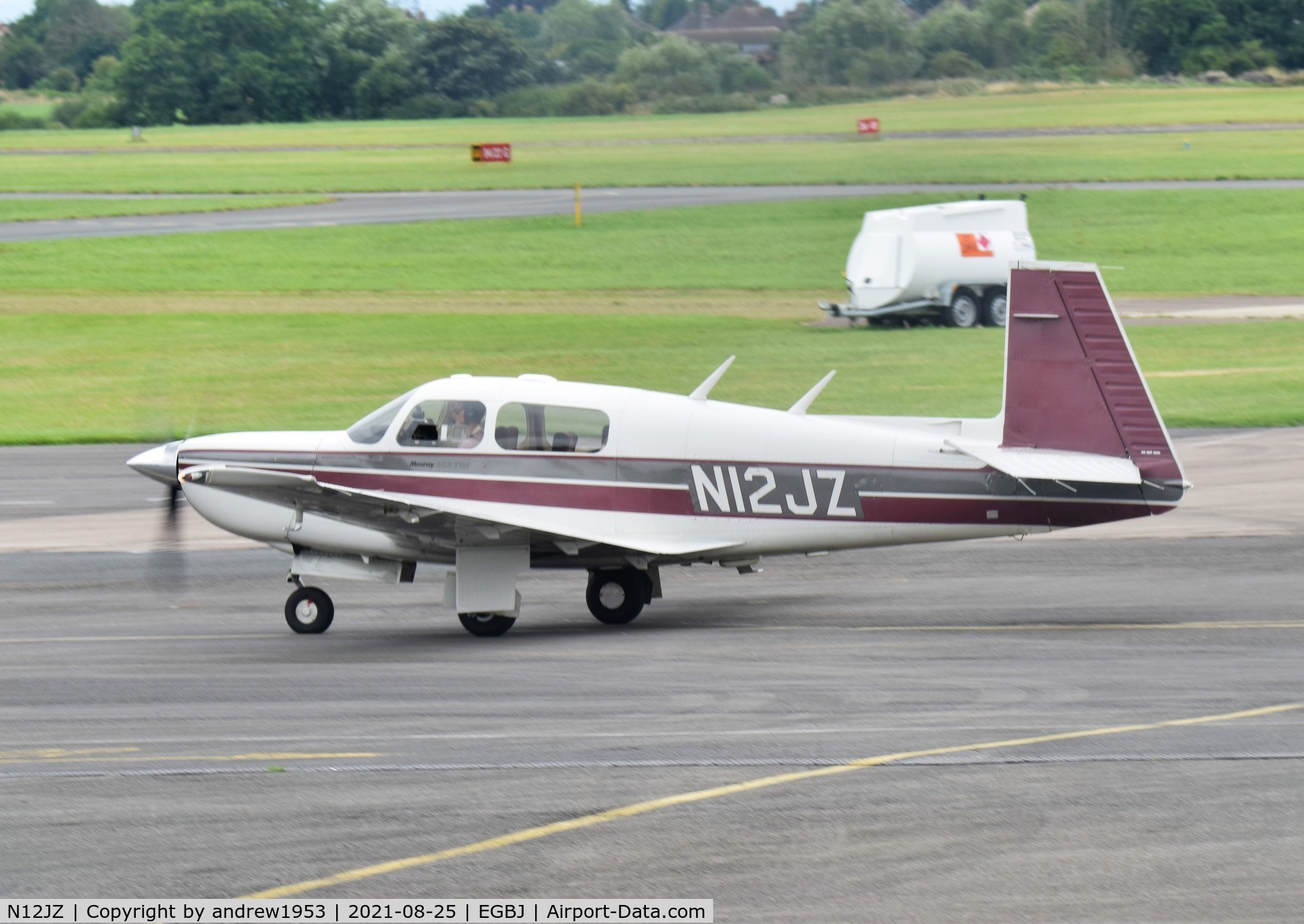 N12JZ, Mooney M20K C/N 25-1108, N12JZ at Gloucestershire Airport.