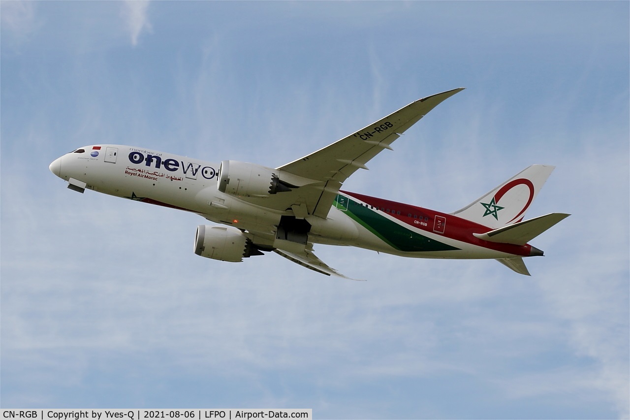 CN-RGB, 2014 Boeing 787-8 Dreamliner C/N 43817, Boeing 787-8 Dreamliner, Take off rwy 24,Paris Orly airport (LFPO-ORY)