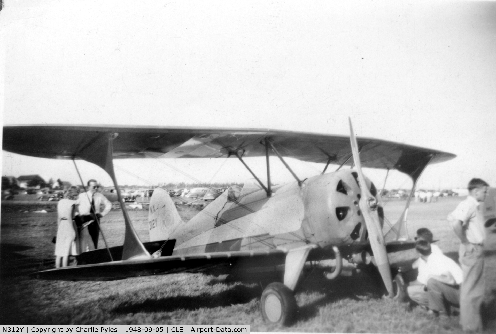N312Y, 1929 Great Lakes 2T-1A Sport Trainer C/N 199, At the National Air Races 1948. Shot by my friend Lou Miller R.I.P. whose various photos are now in my possession and collection.