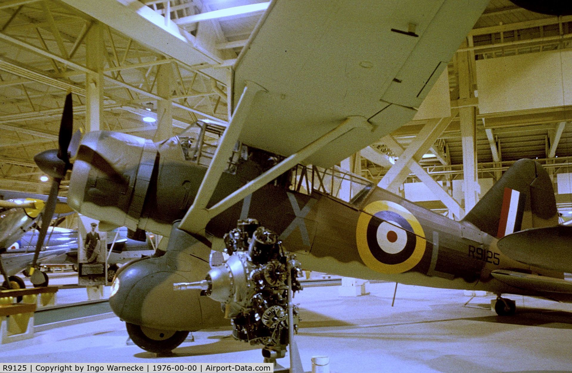 R9125, 1940 Westland Lysander III C/N 1185, Westland Lysander III at the Royal Air Force Museum, Hendon during the 'Wings of the Eagle' exhibition 1976
