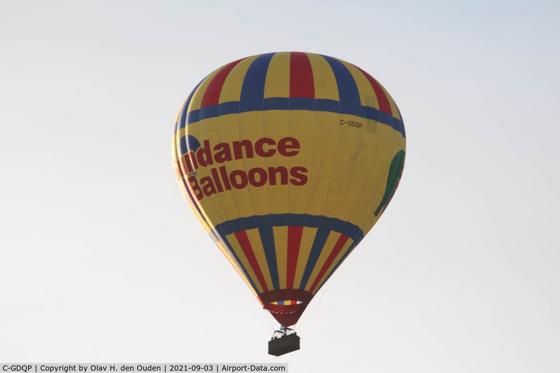 C-GDQP, 1994 Colt Balloons 240A C/N 2561, Flying over Kitchener, Ontario 03 Sept 2021