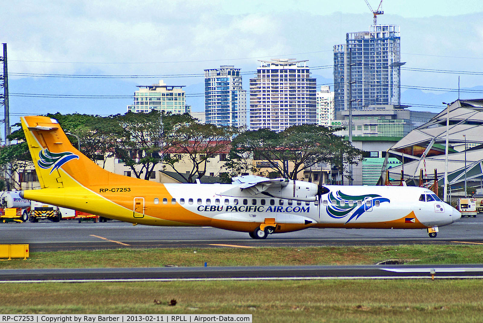 RP-C7253, 2008 ATR 72-212A C/N 828, RP-C7253   Aerospatiale ATR 72-212A [828] (Cebu Pacific Air) Manila-Ninoy Aquino Int'l~RP 11/02/2013