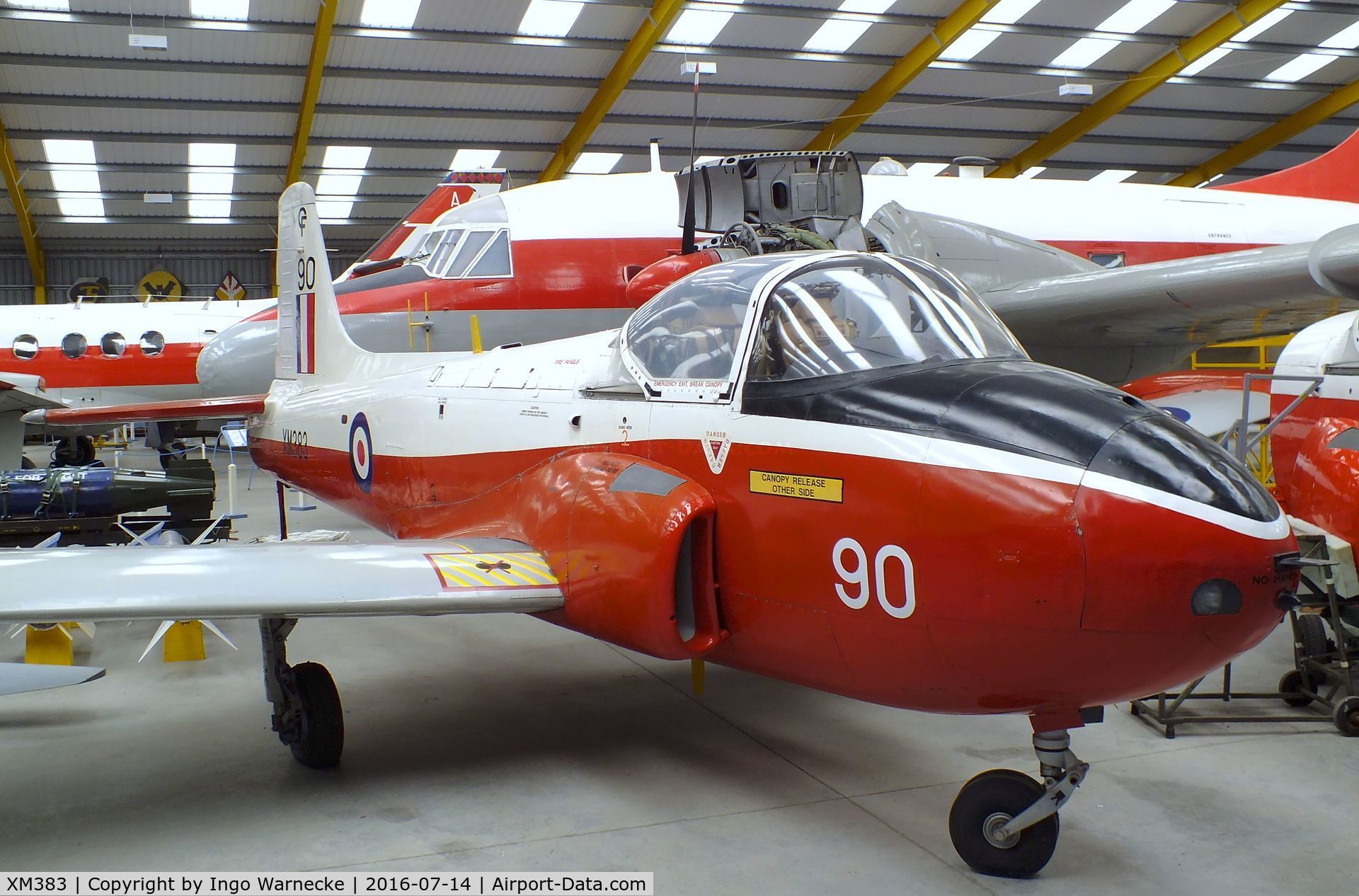 XM383, 1959 Hunting P-84 Jet Provost T.3A C/N PAC/W/6610, Hunting Percival P.84 Jet Provost T3A at the Newark Air Museum