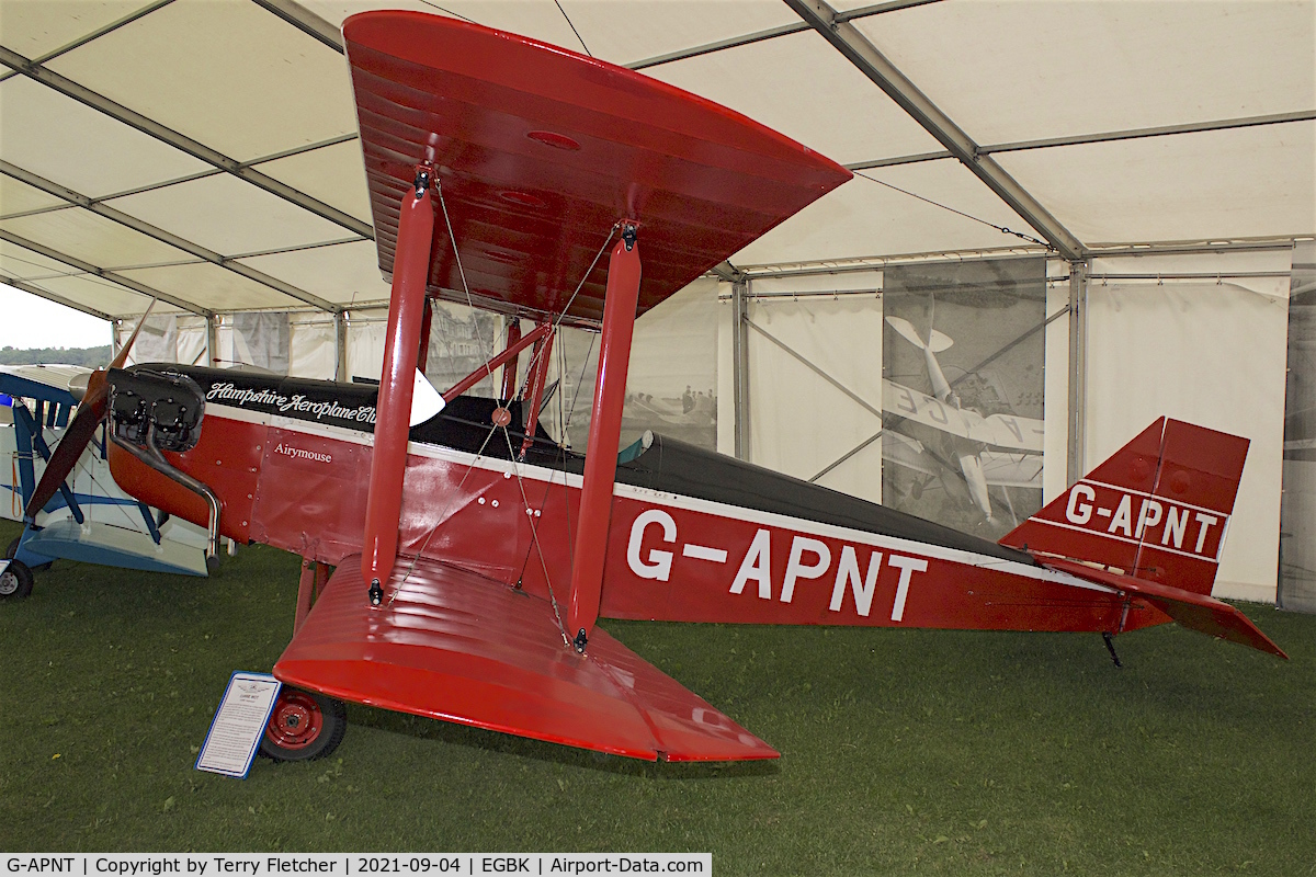 G-APNT, 1958 Currie Wot C/N P6399, On display at LAA National Rally at Sywell