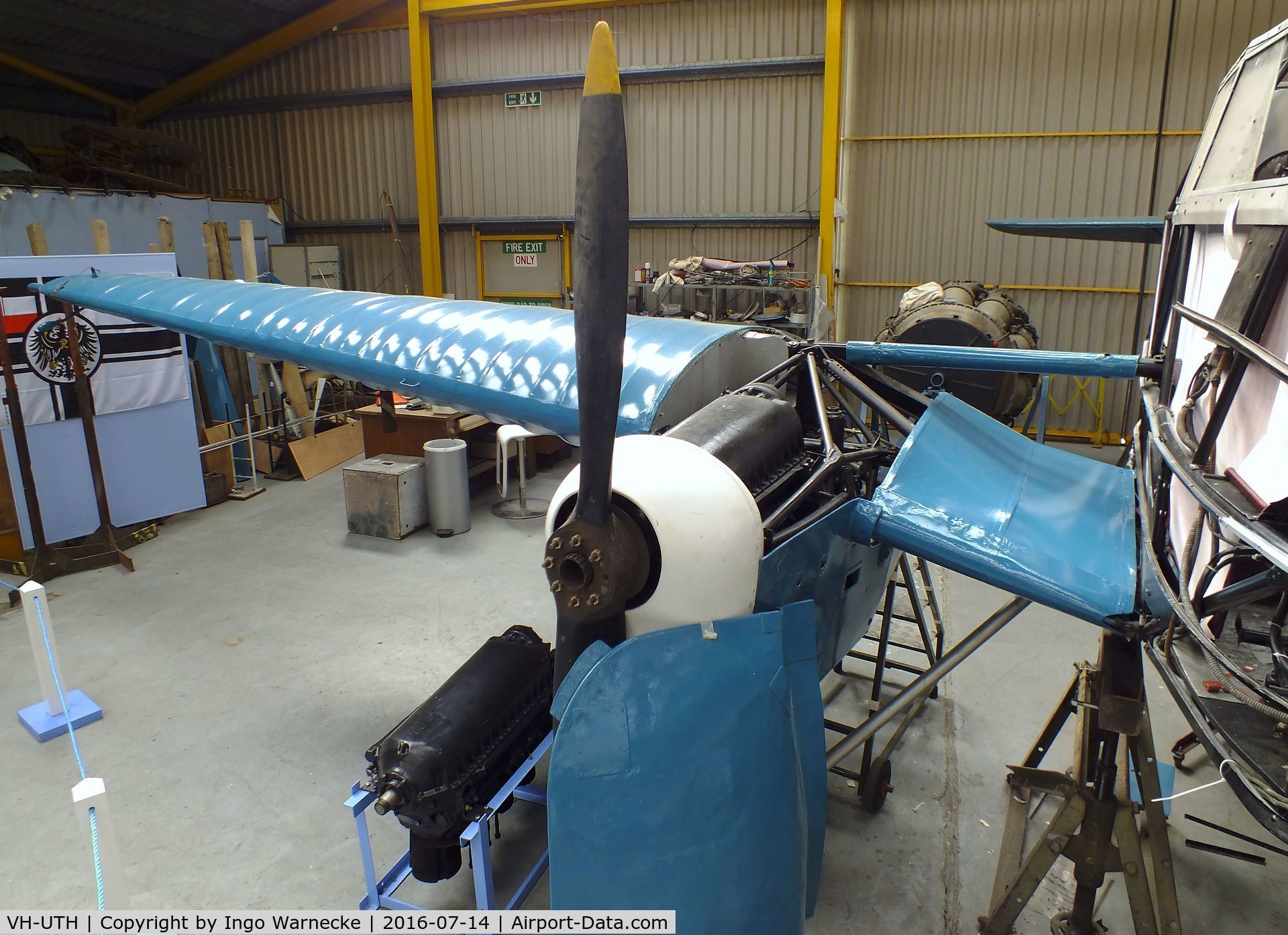 VH-UTH, 1935 General Aircraft Monospar ST-12 C/N ST12/36, General Aircraft Monospar ST-12 being restored at the Newark Air Museum