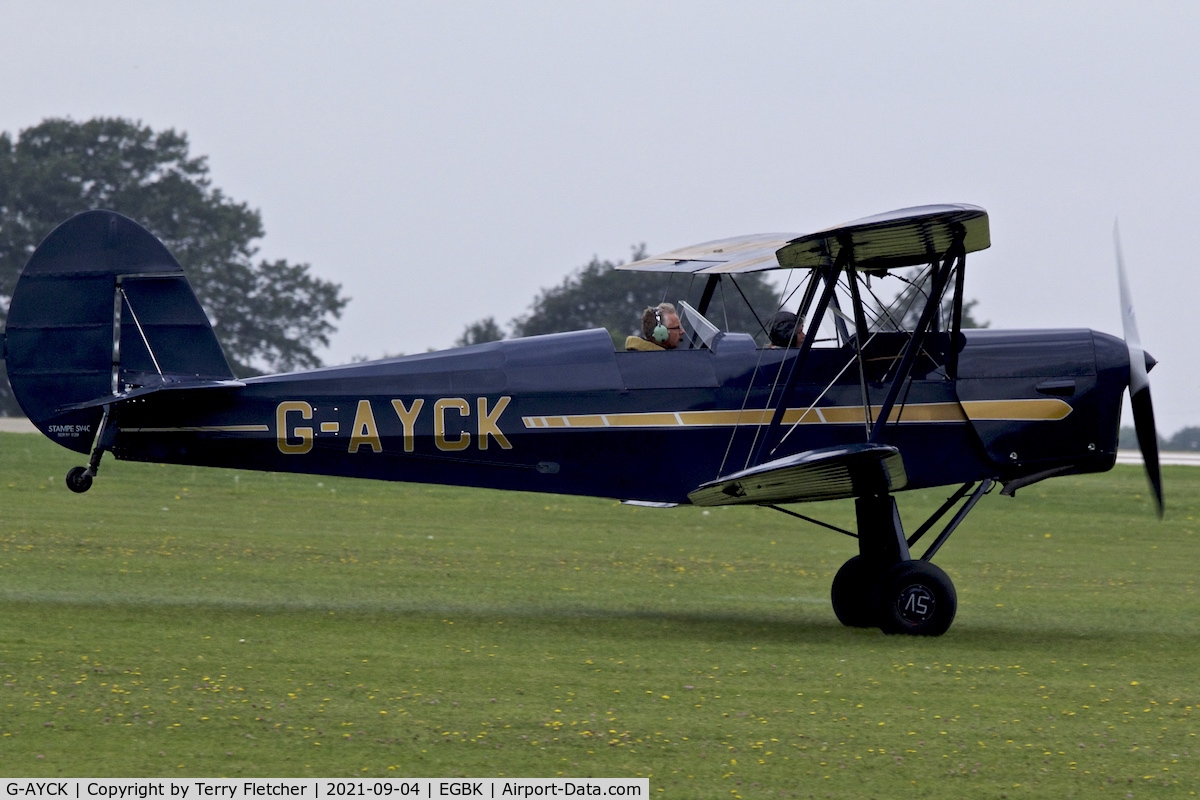 G-AYCK, 1950 Stampe-Vertongen SV-4C C/N 1139, At LAA National Fly-In at Sywell