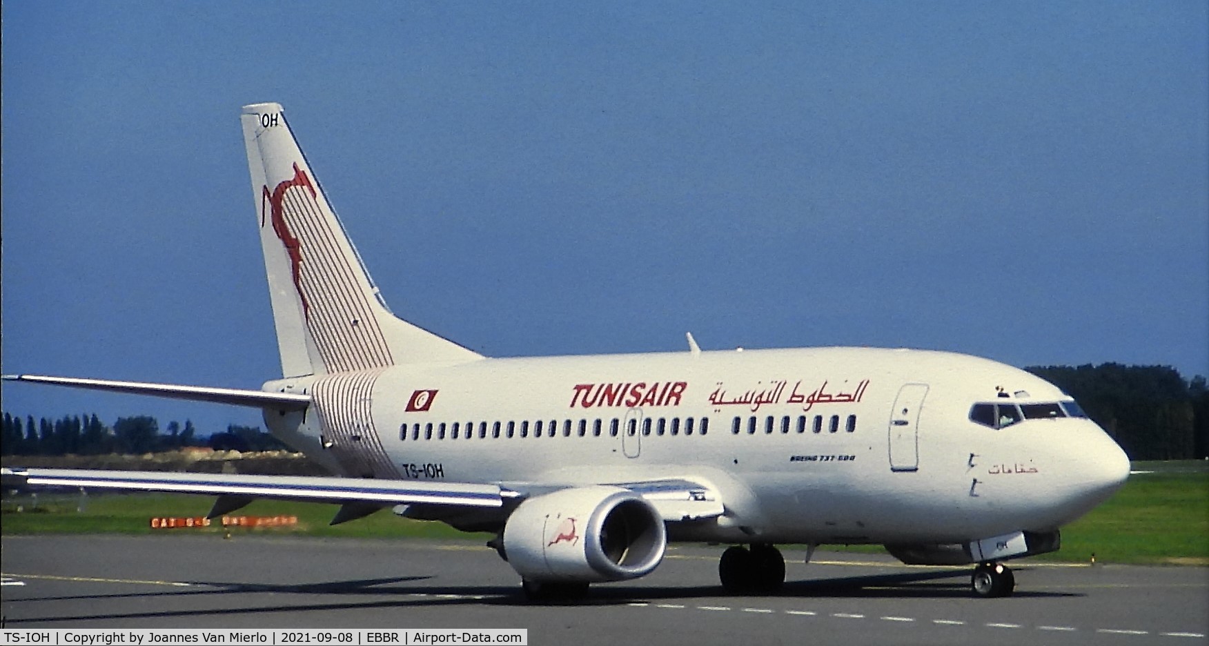 TS-IOH, 1993 Boeing 737-5H3 C/N 26640, Scan from slide