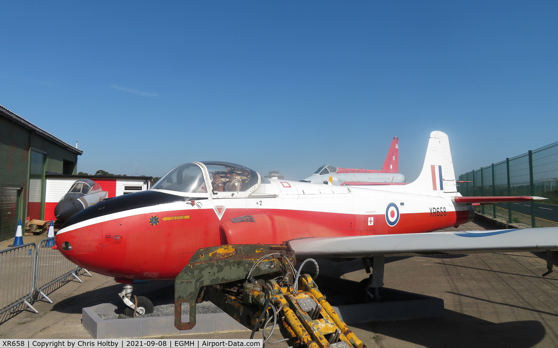 XR658, 1963 BAC Jet Provost T.4 C/N PAC/W/19450, On static display at RAF Manston Museum, Kent since 1.10.16