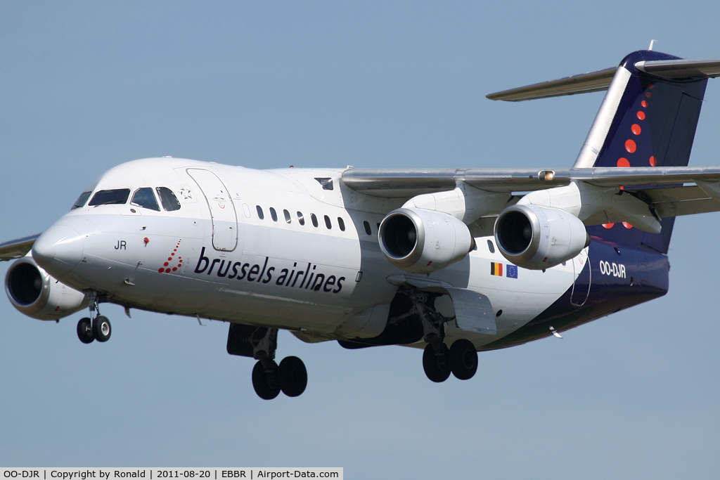 OO-DJR, 1996 British Aerospace Avro 146-RJ85 C/N E.2290, at bru