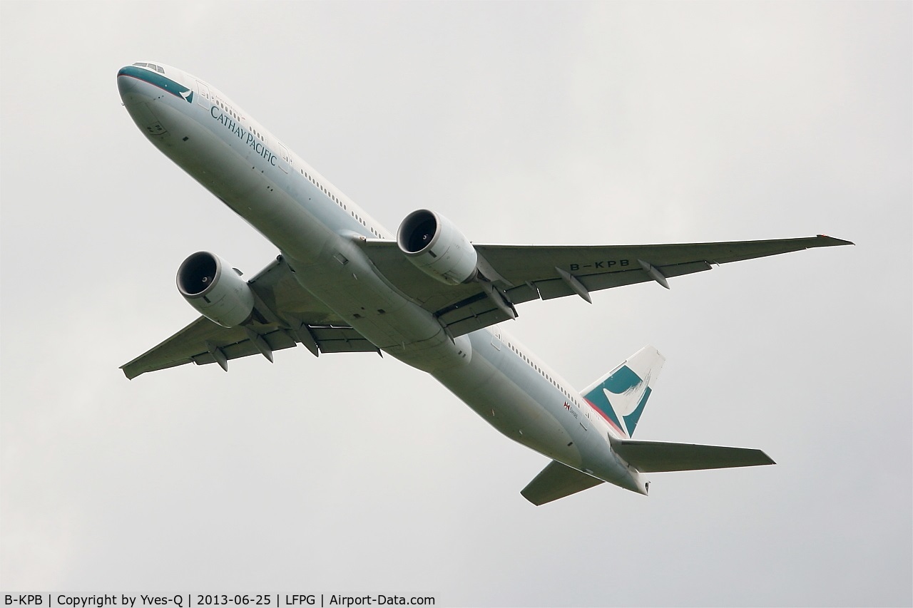 B-KPB, 2007 Boeing 777-367/ER C/N 35299, Boeing 777-367ER, Take off rwy 27L, Roissy Charles De Gaulle airport (LFPG-CDG)