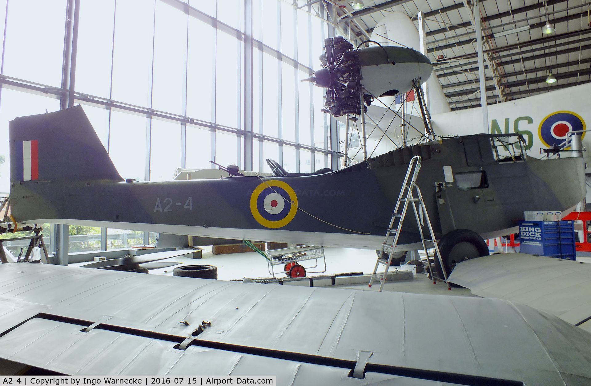 A2-4, Supermarine Seagull V C/N Not found A2-4/VH-ALB, Supermarine Seagull V (getting dismantled for removal from the Battle of Britain Hall) at the RAF-Museum, Hendon