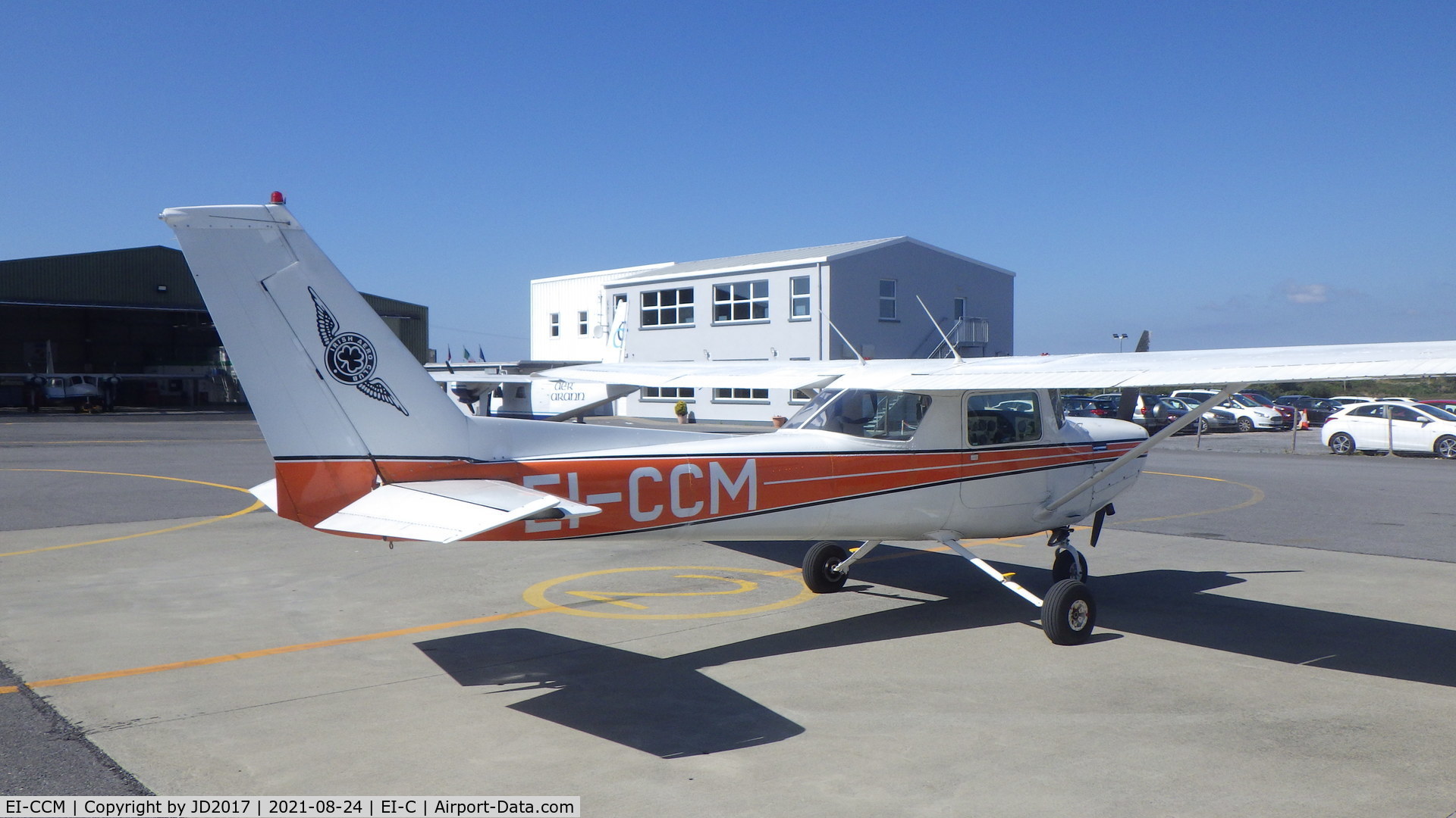 EI-CCM, 1979 Cessna 152 C/N 152-82320, Indreabhán 24ú Lúnasa 2021 ag dul go Inis Mór
