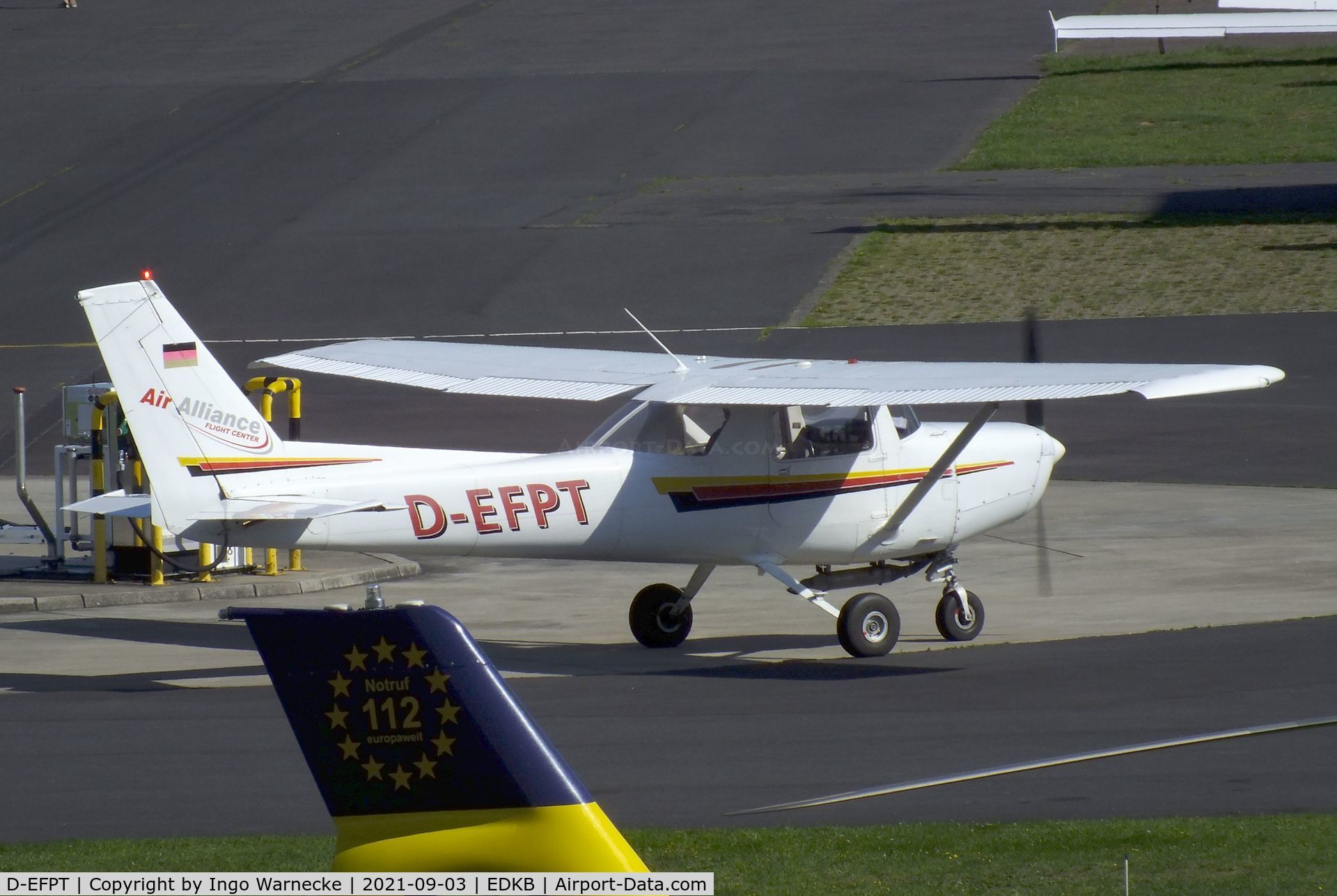 D-EFPT, Reims F152 C/N 1617, Cessna (Reims) F152 at Bonn-Hangelar airfield during the Grumman Fly-in 2021