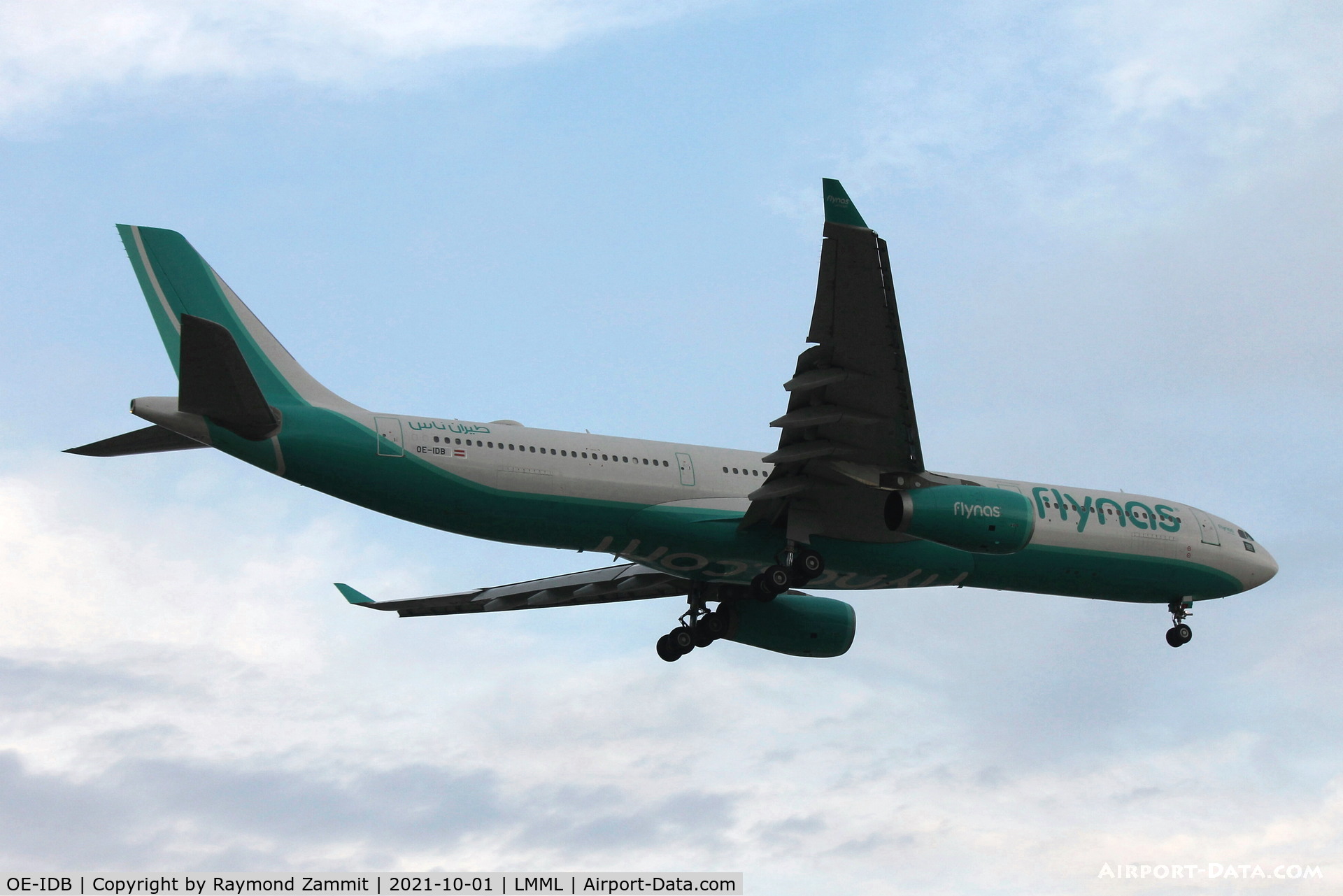 OE-IDB, Airbus A330-300 C/N 1607, A330 OE-IDB of Flynas seen here landing in Malta RW13. The aircraft will be re-registerered as HZ-NE24.