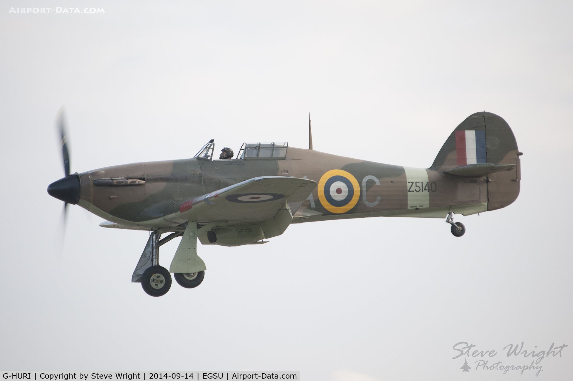 G-HURI, 1942 Hawker (CCF) Hurricane Mk12A C/N 72036, Duxford Autumn Airshow 2014 UK